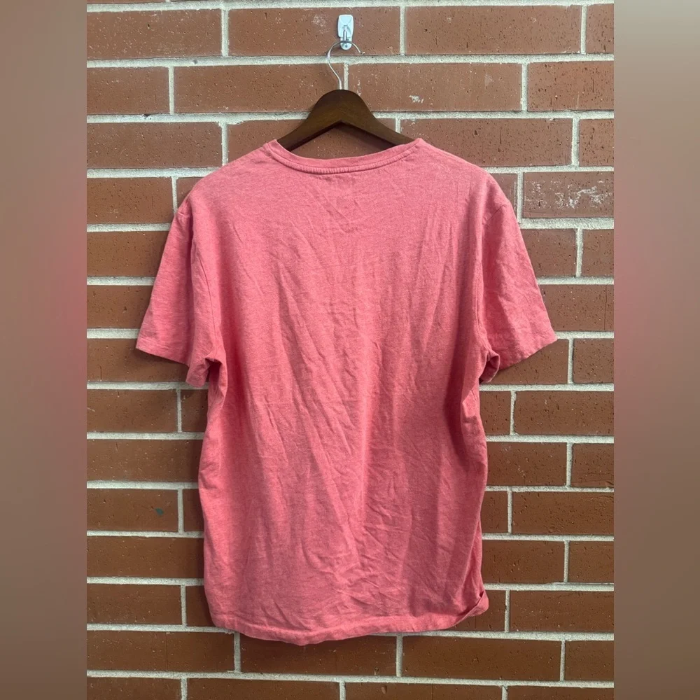 Polo Ralph Lauren Red Heather V-Neck T-Shirt Men’s Medium Pony Logo - Picture 3 of 3